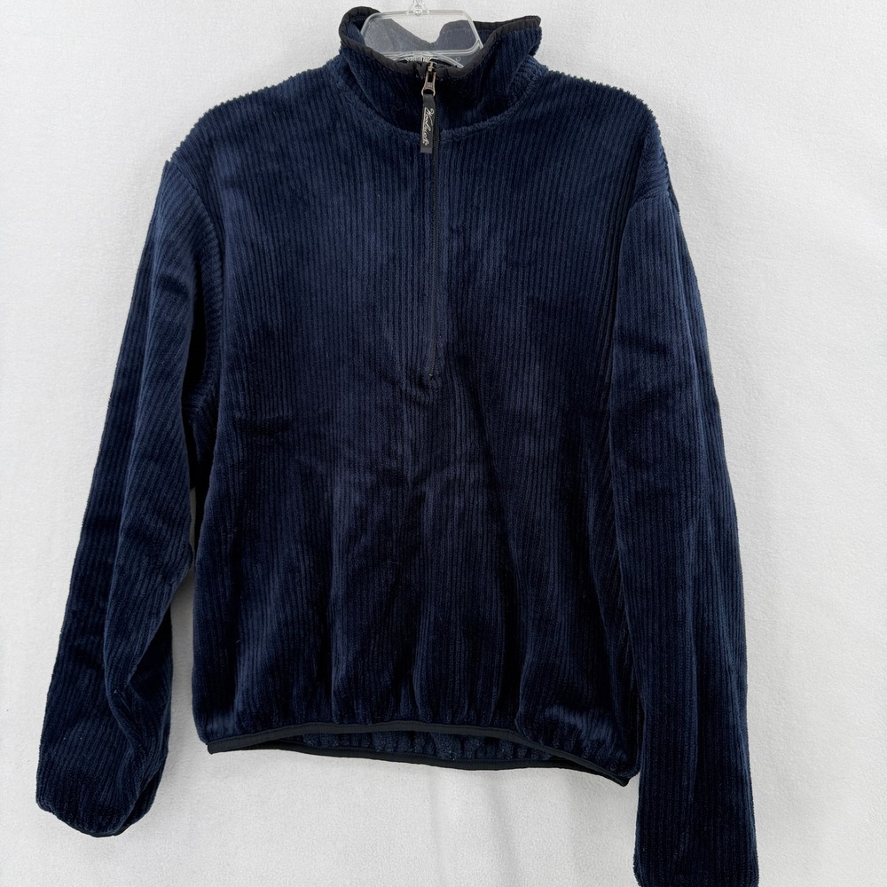 Woolrich Fleece1/4 Zip Pullover Mens Size M Blue Polartec Ribbed Vintage USA